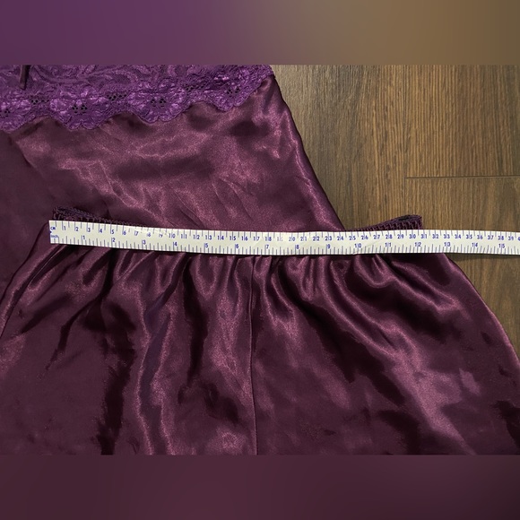 Women’s Cinema Etoile Purple Satin & Lace Sleepwear Set M - Picture 4 of 12